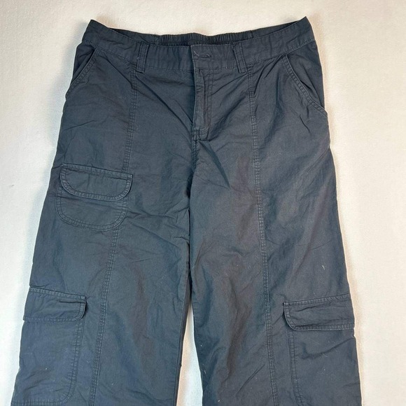 Y2K Wild Fable Loose Fit Baggy Cargo Pants Gray Multi Pocket Wide Leg Size Small - Picture 2 of 8